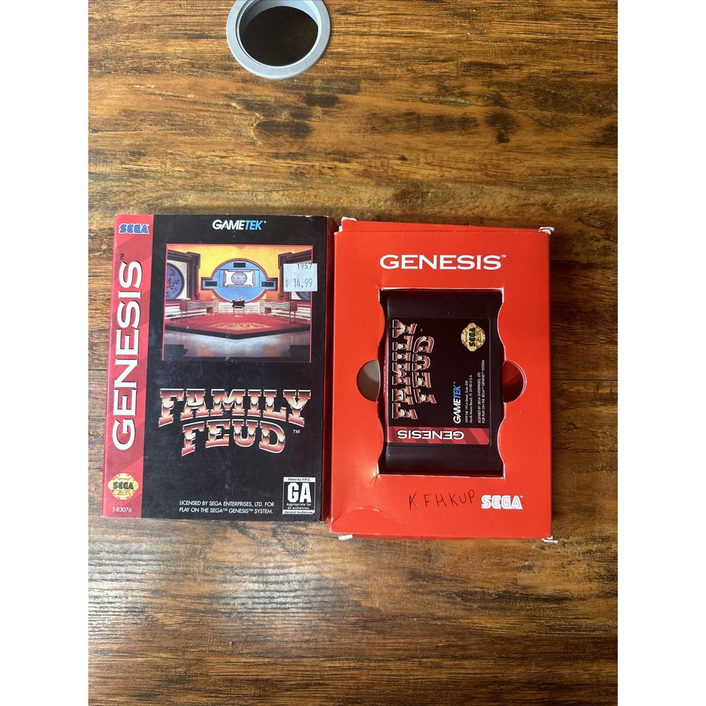 Family Feud Sega Genesis 1993 GameTek Original Box Tested T-83076